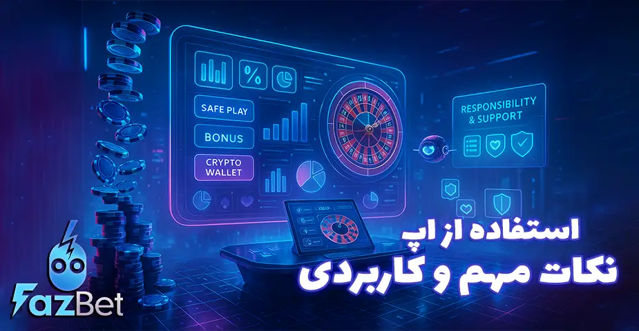 نکات مهم و کاربردی برای استفاده درست از اپ فاز بت (FazBet App)